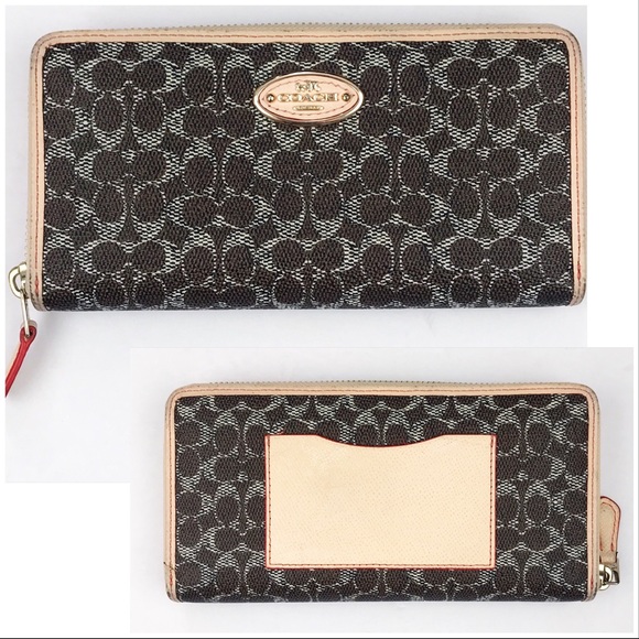 Coach Handbags - Coach City Zippy Signature PVC Accordion Wallet